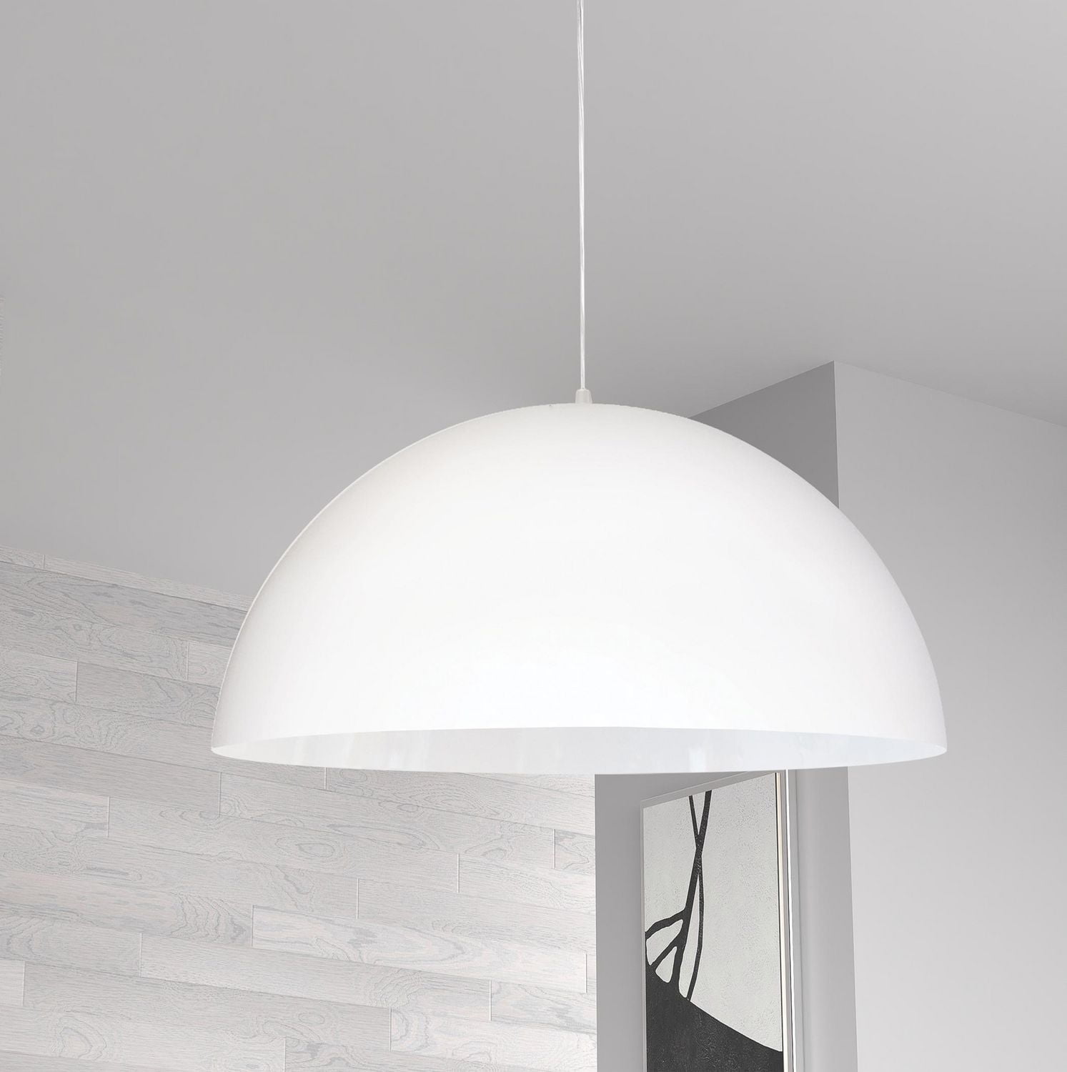Ofelia 1 Light Pendant - Large - Matte White