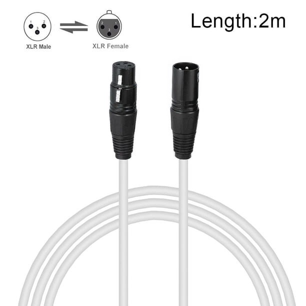 Atralife Xlr Microphone Cable Male To Female Xlr To Xlr Cable Xlr Mic White Cable Cord Walmart Com Walmart Com