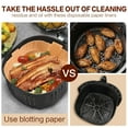 thumbnail image 5 of FLONOZZ Square Parchment Cooking Paper 50Pcs 7.9inch Air Fryer Liners Food Grade, Oil Proof, 5 of 6