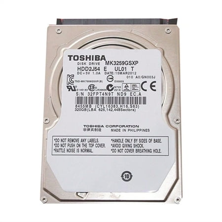 Rocky Mountain Ram Toshiba Internal Notebook 2.5 Bare Drive 320GB 5400RPM 8MB Cache mk3259gsxp