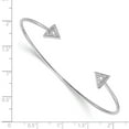 thumbnail image 2 of 14K White Gold 7in A Diamond Triangle Bangle, 2 of 2