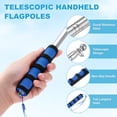 thumbnail image 2 of Uxcell 1-Pack Telescopic Handheld Flagpoles, 4.6ft/1.4m Stainless Steel Handheld Portable Extendable Flagpoles [Blue], 2 of 7