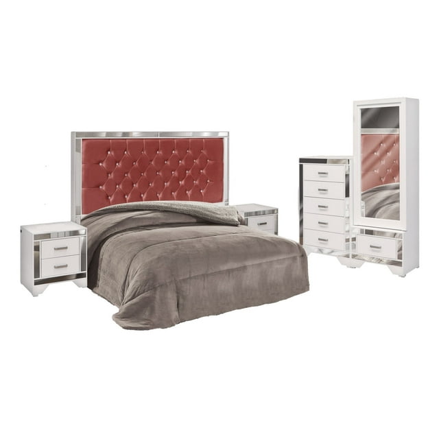 Recamara King Size Kessa Muebles Duruelo Blanco