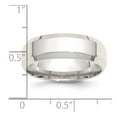 thumbnail image 3 of Sterling Silver 7mm Beveled Edge Size 12.5 Band QBEC070, 3 of 5