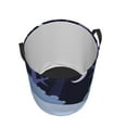 thumbnail image 3 of LNWH Laundry Basket, Fantasy Winter Night Pattern Foldable Laundry Hamper With Handles Waterproof, Small Size, 3 of 8