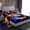 Orange Brown Blue, variant on Castle Fairy Basketball Sport Twin Sheet Sets for Female Men,Flame Lightning Bedding