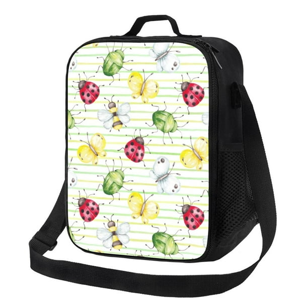 Fotbe Insects Lonchera Bolsa de Almuerzo para Hombres y Mujeres, Lonchera de Gran Capacidad, Bolsa de Almuerzo Reutilizable, Bolsa Térmica Aislante