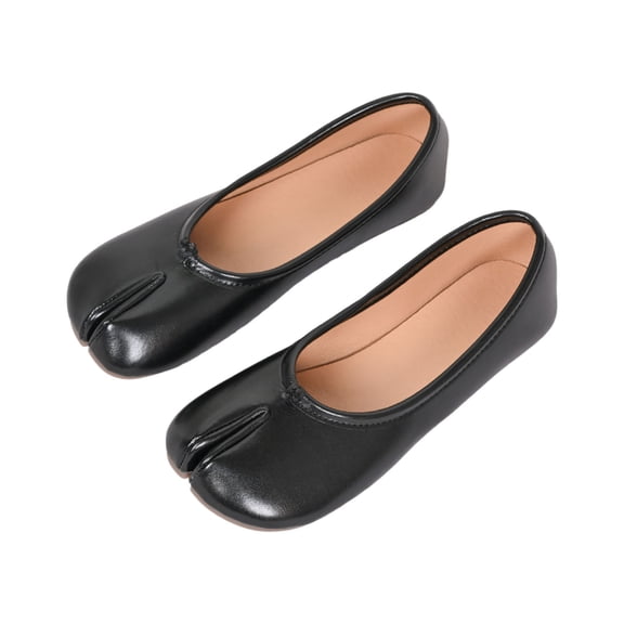 VOUZZA Women's Split Toe Ballet Flats Breathable Mesh Upper Slip On Shoes Flexible Flat Sole Casual Loafers for Walking and Casual Outfits
