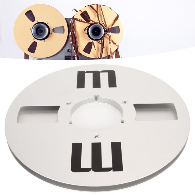 Carrete De Recogida De Grabación, Carrete De Cinta Vacía De 1/4 De 10 Pulgadas De Bajo Ruido, Pieza De Máquina De Apertura Plateada Universal De Alta Resistencia, aleación De