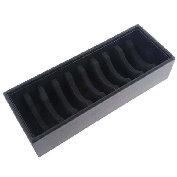 Vitrina de joyería de pulsera Hugo 10 ranuras Rectángulo PU Negro