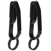 SOAC 2Pcs Key Holder For Belt Steel Belt Keychain Clip Quick Releasing Belt Key Ring