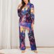 thumbnail image 2 of Fotbe Taxi Colorful Town Conjunto de Pijama de Manga Larga para Mujer con Estampado, Ropa de Dormir de 2 Piezas, Conjunto de Casa Suave y Cómodo con Bolsillos-X-Large, 2 of 7