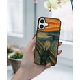thumbnail image 5 of WIRESTER Shockproof Soft Rubber Cover Case for Apple iPhone 16 6.1" 2024, The Scream Edvard Munch, 5 of 5