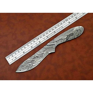 8 inches Long Hand Forged Spear Point Gut Hook Skinning Knife Blade, Knife  Making Supplies, Damascus