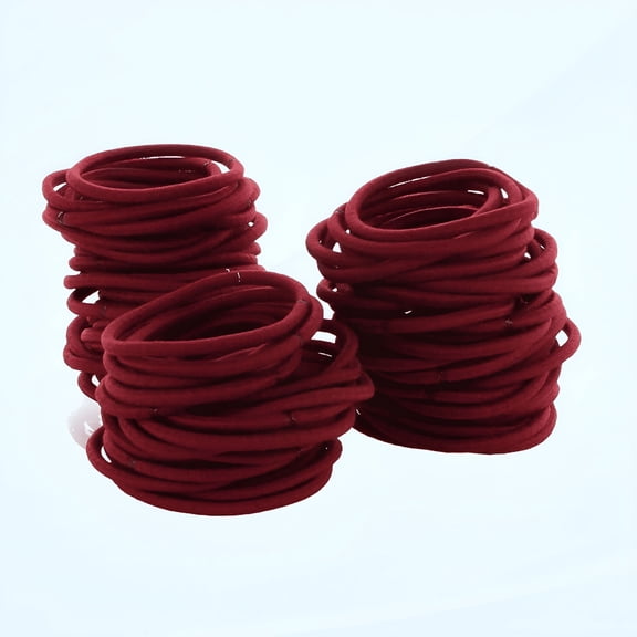 VANIDO Hair Elastics Hair Ties, Professional Grade Ponytail Holders - Maroon 20 Pack