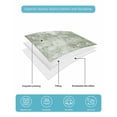 thumbnail image 5 of Quilts Twin Size Bedding Set, Shabby Sage Green Lightweight Quilted Comforter, Oil Painting Vintage Art Green White Soft Reversible Bedspread Coverlet with Pillow Covers for All Season, 68" x 86", 5 of 7