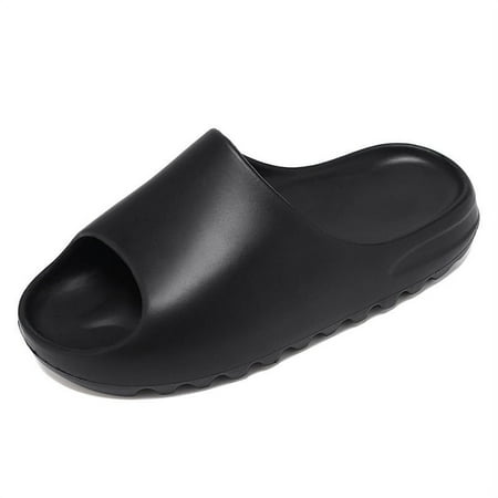 LAKIDAY Slides for Men Women Foam Runner Thick Sole Open Toe Slides Sandals for Indoor & Outdoor Non-Slip Quick Drying Soft Lightweight Shower Shoes