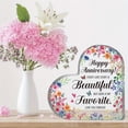 thumbnail image 3 of Marriage Gifts Wedding Souvenir Gifts Acrylic Heart-Shaped Plaques Decorative Gifts For Couples' Parents Husbands And Wives - Every Love Story Is Beautiful But Ours Is My Favourite Love You Forever, 3 of 6