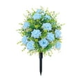 thumbnail image 5 of Outdoor Artificial Rose Bouquet with Stake, No Fade Faux Rose Plants for Garden Landscaping Patio Porch Cemetery Memorial Decor, 5 of 9