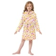 thumbnail image 6 of FORMRS Niños Bathrobe Unisex Hooded Robe Soft Plush Pajamas Sleepwear, Size 2-3T, Light Pink Stars, 6 of 7