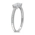 thumbnail image 2 of 1/2 Carat (ctw) Lab-Created Moissanite Double Heart Ring in Sterling Silver, 2 of 4
