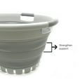 thumbnail image 4 of SAMMART Collapsible Plastic 3 handled Oval Laundry Basket - Foldable Pop Up Storage Container/Organizer - Portable Washing Tub - Space Saving Hamper/Basket, 4 of 6