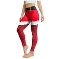 thumbnail image 3 of Christmas Leggings for Women High Waisted Santa Claus Print Ankle Length Seasonal Printed Leggings Soft Brushed Pants, 3 of 6