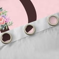 thumbnail image 4 of Erosebridal Floral Letter Monogrammed D Blackout Curtains Set of 2 (52x84 Each) For Teens Girls,Romantic Flowers Roses Window Curtains, 4 of 6