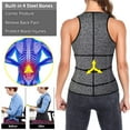 thumbnail image 2 of KIWI RATA Sauna Waist Trainer Vest For Women Sweat Suit Double Tummy Control Trimmer Belts Neoprene Workout Body Shaper, 2 of 5