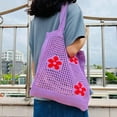 thumbnail image 2 of Kukuzhu Crochet Knit Bag Women Large Beach Bag Stylish Shoulder Bag Hobo Bag for Work School Travel, 2 of 4