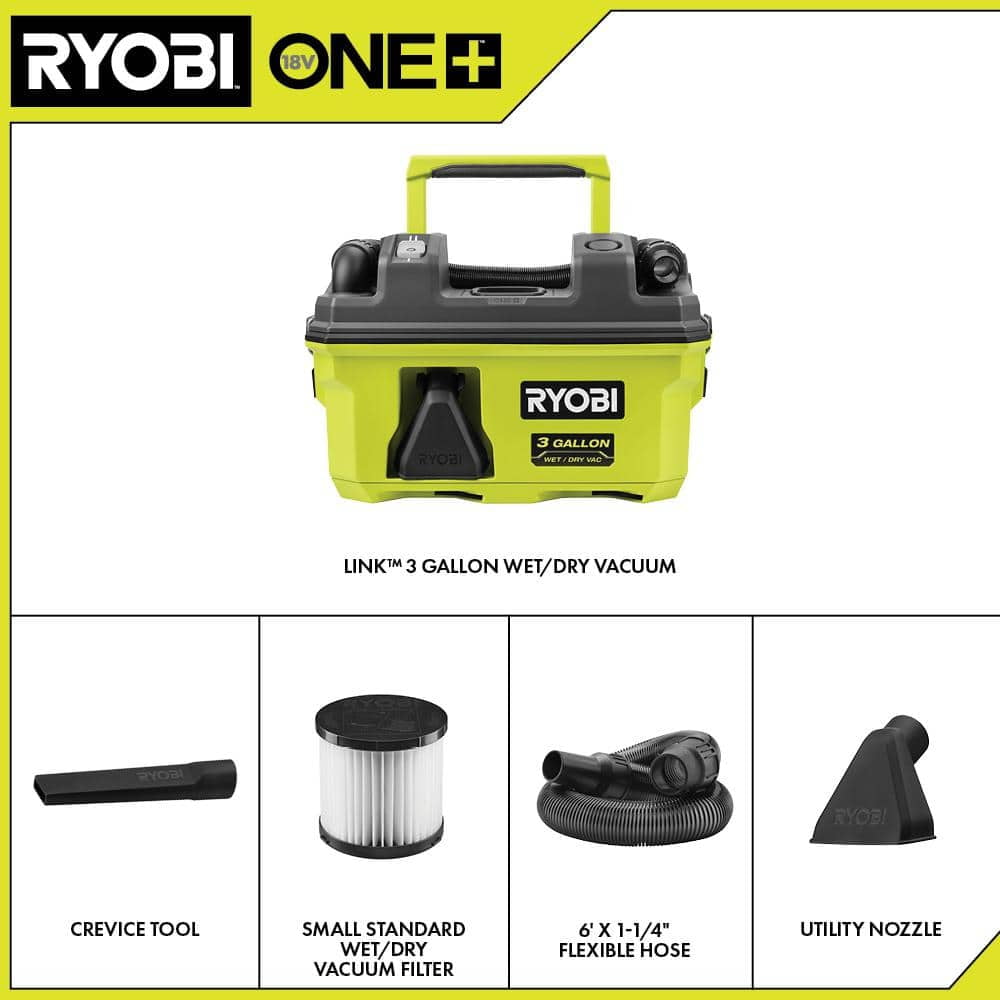 ONE+ 18V LINK Cordless 3 Gal. Wet/Dry Vacuum (Tool Only)