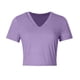 thumbnail image 4 of Casual Camisetas de Manga Corta para las Mujeres Cuello en V Camiseta Sólida, Poliéster de Verano de la Moda Superior para el Uso Diario, 4 of 4