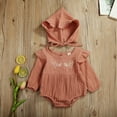 thumbnail image 2 of SAYOO Ensemble de Vêtements pour Filles, Barboteuse à Col Rond Brodé Floral et Bonnet, 2 of 9