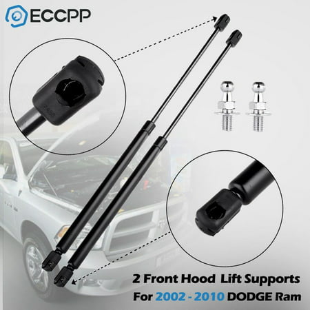 ECCPP 2 Pcs Front Hood Lift Supports Struts Shocks Springs For Dodge Ram