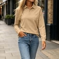 thumbnail image 7 of Byworldtasic Women's Polo Shirts Long Sleeve Golf Polo V Neck Workout Tops UPF 50+ Quick Dry Tennis Athletic Shirts, 7 of 7