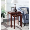 thumbnail image 2 of Pemberley Row Mahogany Wood Brown Nesting End Tables Rectangular Set of Two 26.25", 2 of 3