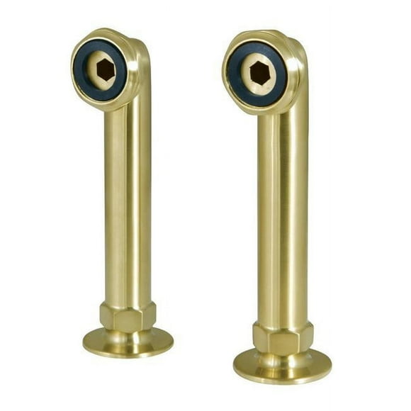 Aqua Vintage AE6RS7 6-Inch Deck Mount Riser for Leg Tub Filler Brushed Brass