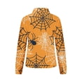thumbnail image 3 of Chemises d'Halloween pour Femmes, Chemises pour Femmes, Chemises d'Halloween à Manches Longues Régulières Décontractées Série Orange Imprimée à Col Boutonné, Chemises d'Halloween pour Femmes, Chemises à Manches 3/4 pour Femmes, 3 of 5