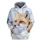 thumbnail image 3 of Sudadera con capucha de zorro animal para hombre y mujer, con estampado 3D, informal, de gran tamaño, estilo hip hop, Harajuku, para parejas, 3 of 5