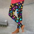 thumbnail image 2 of DDAPJ pyju Holiday Leggings for Women Novelty 3D Graphic Print Tights Tummy Control High Waisted Yoga Workout Pants Limited Time Sales Multicolor S, 2 of 5
