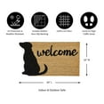 thumbnail image 3 of Evergreen Dog Welcome Shaped Indoor Outdoor Natural Coir Doormat 1'4"x2'4" Brown, 3 of 6