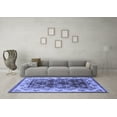 thumbnail image 3 of Ahgly Company Machine Washable Indoor Rectangle Oriental Blue Industrial Area Rugs, 3' x 5', 3 of 4