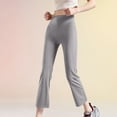 thumbnail image 4 of AINIYS High Waisted Relaxed Straight Leg Capris Pants for Women Commute Shopping Weekend Gray M, 4 of 9