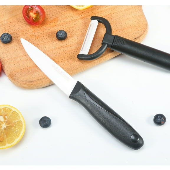 5" Ceramic Knife   Peeler Vegetable Fruit Slicer Kitchen Chef Knives Silicone Handle