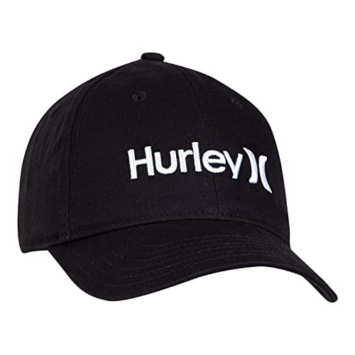 Hurley Kids' Classic Logo Baseball Hat-Discontinued, Black, 8-20