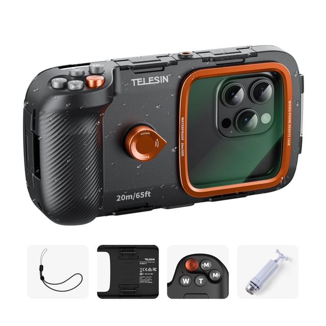 Funda impermeable para teléfono para snorkel y buceo submarino TELESIN