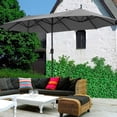 thumbnail image 3 of Autlaycil 13 FT Gray Patio Umbrella and Base,Extra Large Umbrella with Crank, for Outdoor, Market, Beach, Garden, Yard, Party, 3 of 7