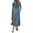 DustyBlue, variant on Womens Fall Turtleneck Tie Waist Long Sleeve Ribbed Knit Midi Dress Khaki L