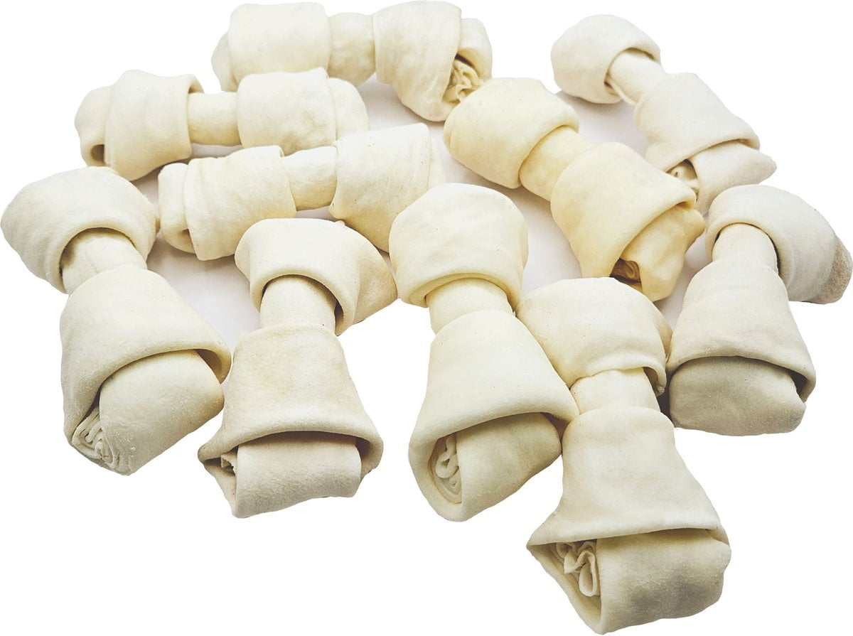 4-5" Knotted Premium Rawhide Bones Dog Treats, 30 count