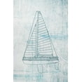 thumbnail image 2 of Wilson, Aimee 11x14 Gold Ornate Wood Framed with Double Matting Museum Art Print Titled - Danielas Sailboat II, 2 of 4